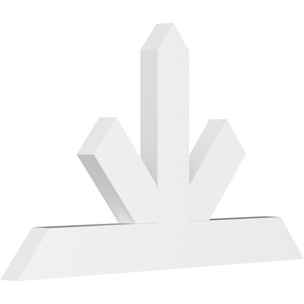 Ekena Millwork Saratoga Architectural Grade PVC Gable Bracket, 36"W x 21"H x 2"D x 4"F, 14/12 Pitch GBP036X21X0204SAR00 - main